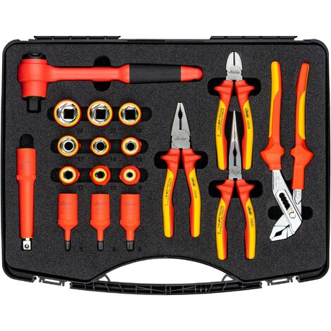 Jeu d'outils VDE ∙ V5632 ∙ Carré creux 1/2 pouce (12,5 mm) ∙ Profil à 6 pans extérieurs, Profil à 6 pans intérieurs, Profil Phillips PH, Profil Pozidriv PZ, Profil à fente, Profil TORX® intérieur ∙ 5 