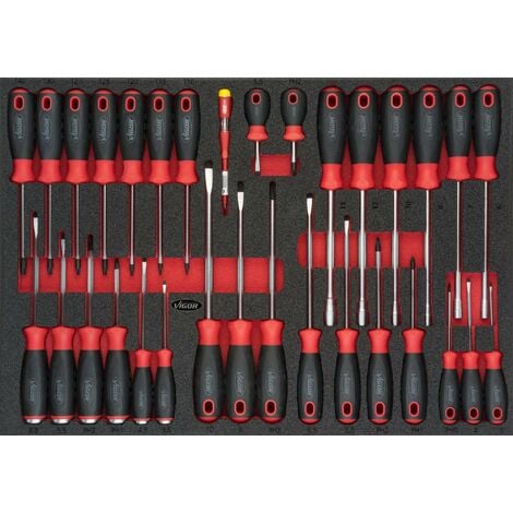 Jeu de tournevis ∙ V4230 ∙ Profil à 6 pans extérieurs, Profil TORX® intérieur, Profil à 6 pans intérieurs, Profil Phillips PH, Profil à fente ∙ 0,5 x 3 – 1,6 x 10 · 6 – 13 · PH0 – PH3 · T10 – T40 ∙ No