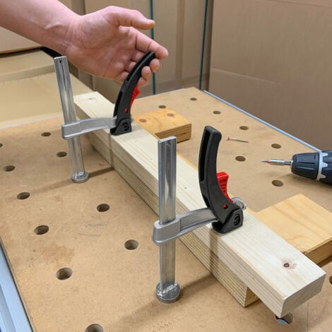 DURDUR Lot 2 Serre-Joints Serrage 16mm Diamètre 160x60mm Pour Table Multifonction Bois Métal