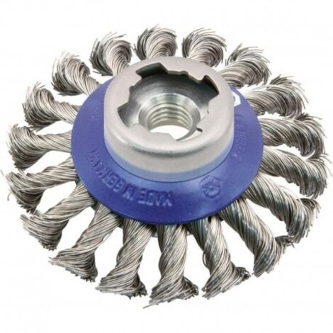 Brosse Conique Bosch 100mm Fil 0.3mm | Nettoyage Métal, Rouille, Peinture | Pour Meuleuse M14