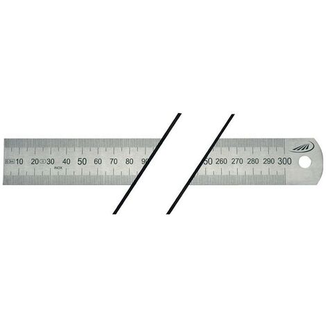 Règle en métal L.500 mm acier flexible graduation g A-mm/ mm