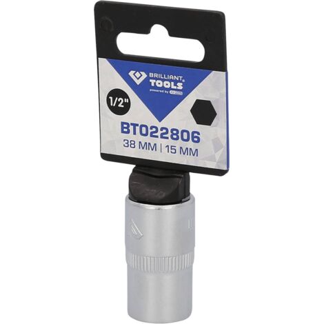 Douille Creuse 1/2″ Brilliant Tools – Longueur 100 Mm, Pour écrous De 6 Mm