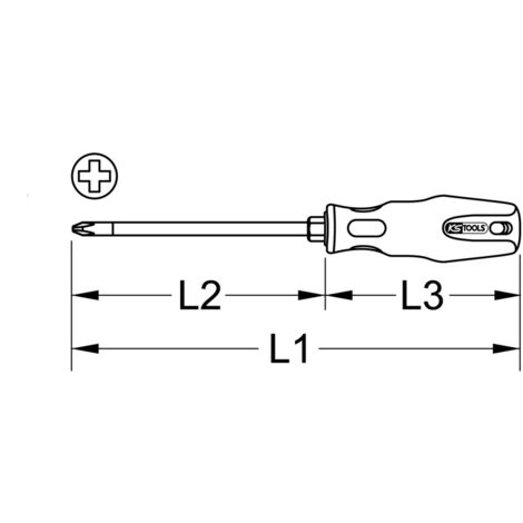 Tournevis Ergonomique KS TOOLS, Fente 4 Mm, Longueur 180 Mm - Référence 159.1004 - Neuf