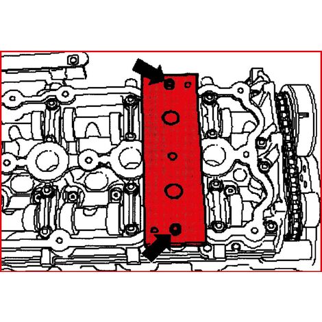 KS TOOLS 400.0575 - Jeu d'outils de réglage moteur pour Ford (5 pcs)  Moteurs Duratorq