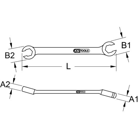 Clé polygonale doubles coudée, 32x36mm