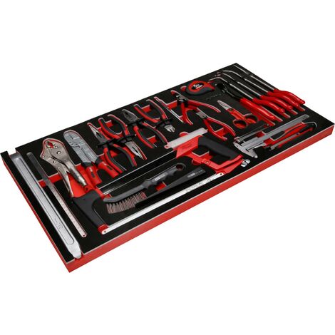 Jeu de pinces et d’outils de mesure dans insert en mousse, 36 pcs