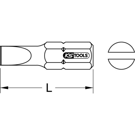 Mini douille 1/4" pour vis fendue 6,0 mm, 18 mm