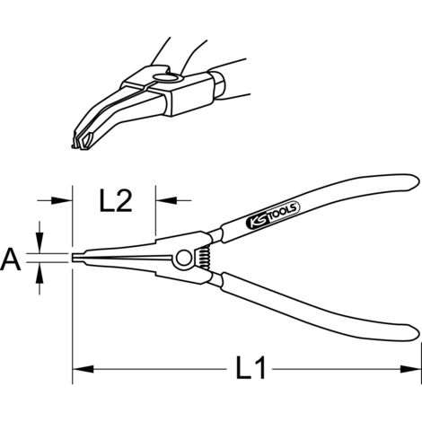 Pince plate à extraire les durites à prix mini - KS TOOLS Réf