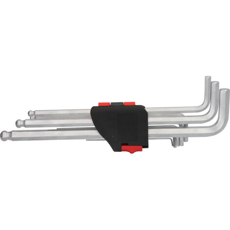 Clé mâle INOX 6 pans à tête sphérique longue - 1.5mm