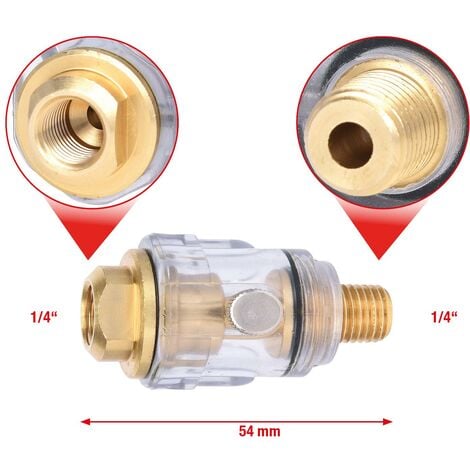 1/4" Lubrificateur pour machines pneumatiques, 54mm
