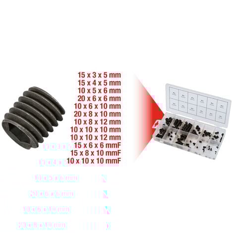 Assortiment de vis sans tête, 160 pcs
