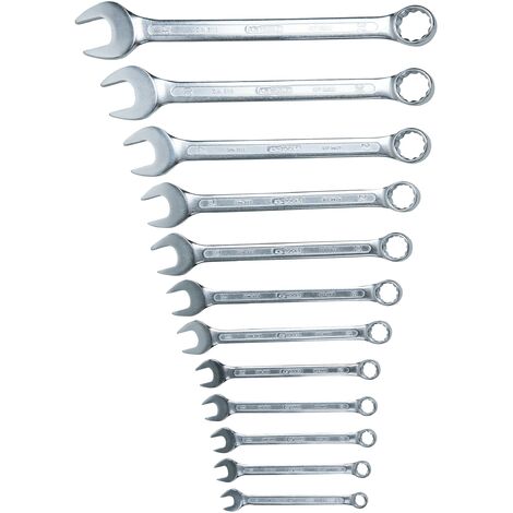 Jeux de clés mixtes coudées, 12 pcs 10-32mm