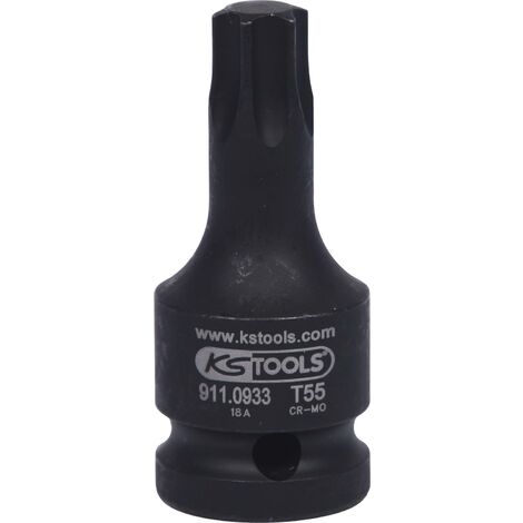 1/2" Douilles à chocs Torx, courtes, T55