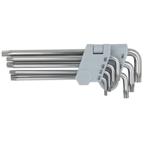 KS Tools - Clé mâle TORX® percé courte, T40