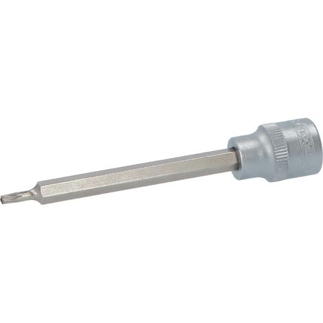 Douille Tournevis Torx T30 Percée 3/8" - Longueur 50 Mm - KS Tools 911.3965 - Chromée