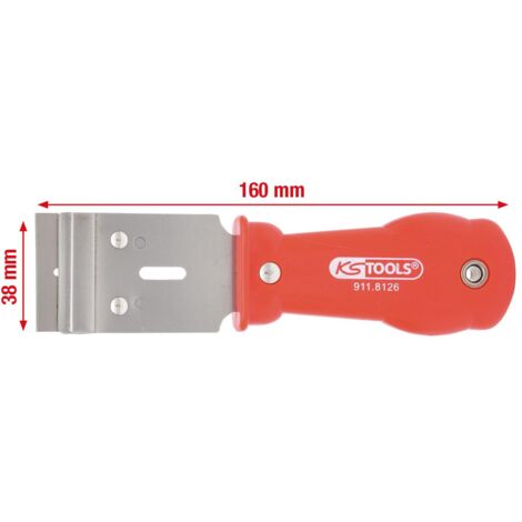 Grattoir De Rasoir Powertec 12 Pouces - Lame Large 4 Pouces, 10 Lames De Rechange