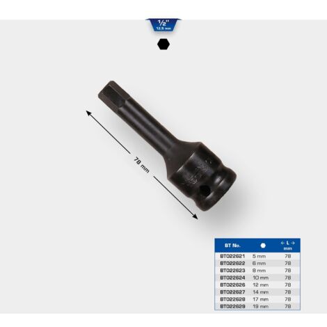 Douille Longue à Chocs 6 Pans 1'', 55 Mm KS Tools | 515.1855