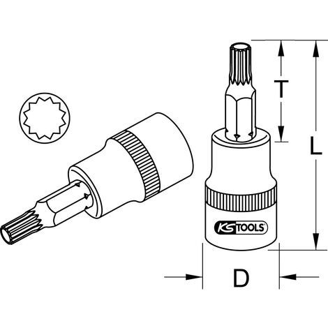 KS Tools 918.1626 Douille Tournevis Torx T40 - Embout De Qualité Supérieure Pour Travaux Précis