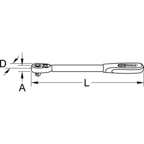 1/2" Cliquet télescopique, 36 dents