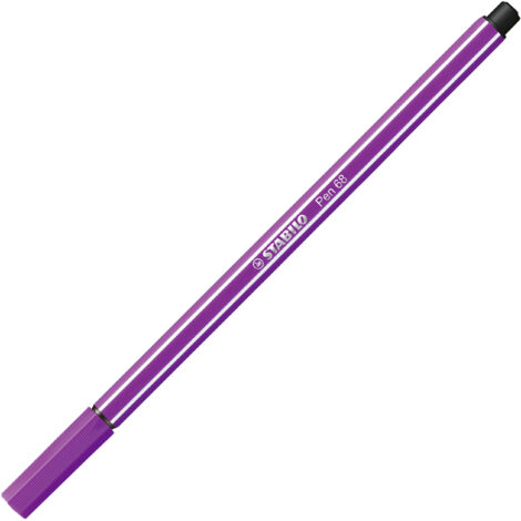 STABILO Pen 68 Filzstift – Farbe Lila (68/58) – Ideal Zum Schreiben, Markieren & Kreativsein