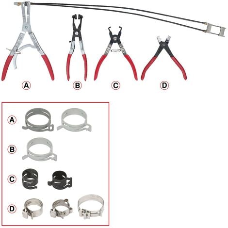 Coffret de pinces pour collier auto-serrant, 4 pcs - KS Tools