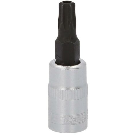 Douille Torx 25 KS Tools - 1/4'', Percée, Chrome - Pour Vis Sécurité Et Mécanique