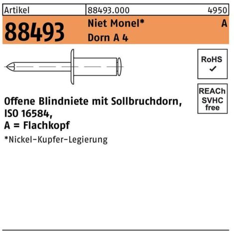 Rivet POP R 88493 Flachkopf