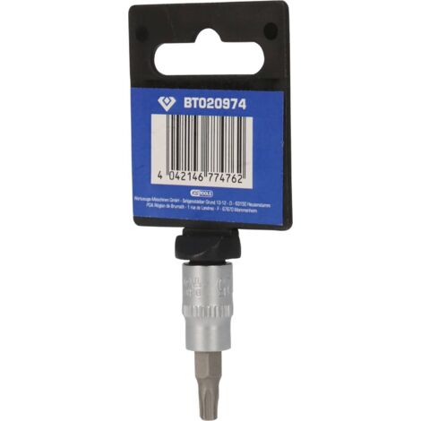 Embout TORX T25 Sur Douille Carrée 1/4" - Longueur 37mm, Acier Cr-V, Référence FORSAGE F-3263225