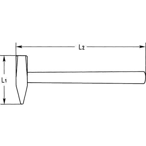 MARTEAU EN CAOUTCHOUC 1540-4 90MM