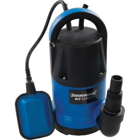 Pompe Submersible Silverline 250 W - Pour Eau Propre, Profondeur 5 M, Hauteur Refoulement 6 M, Particules Jusqu'à 5 Mm