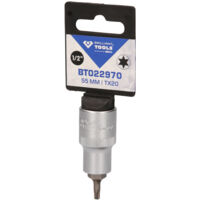 Douille Torx T20 1/2" Brilliant Tools - Longueur 55 Mm, Acier Chrome Vanadium