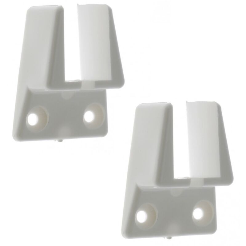 Kit Chariot Et Patte De Croisement Pour Tringle 24x16 Mm – Polyamide Ivoire | Pour Stores, Baies Vitrées | Installation Facile, Vis Incluses