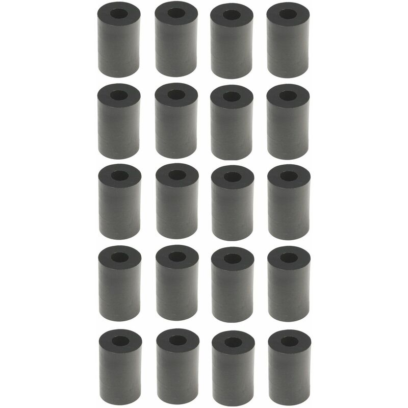 Enkotrade Lot de 100 entretoises rondes en plastique pour M5-20 x 5,3 x 10 mm 