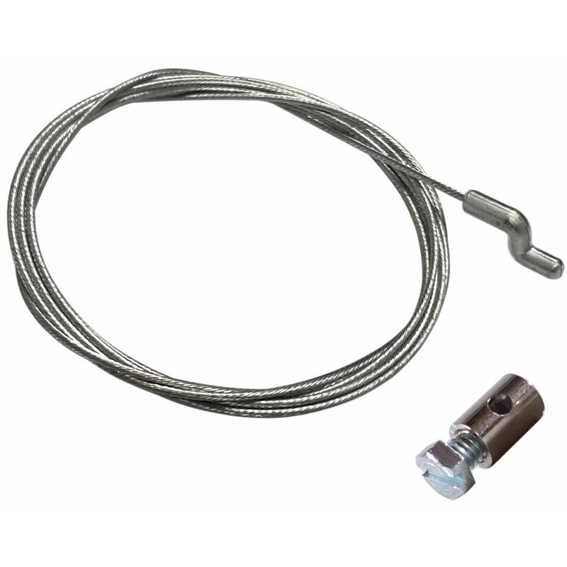 Cable souple acier universel tondeuse avec serre-cable 6x9mm idéal manette  gaz accélérateur 1900mm tête en