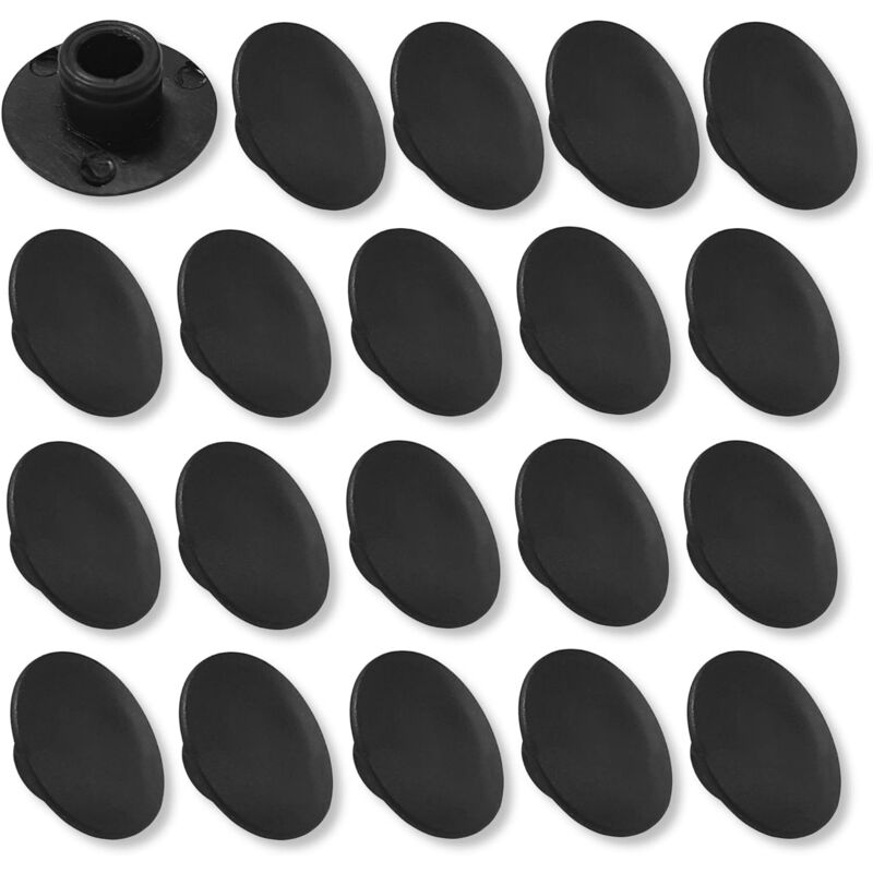 10X BOUCHON PLASTIQUE ROND BLANC NOIR CACHE VIS TROU CAPUCHON MEUBLE  PROTECTION