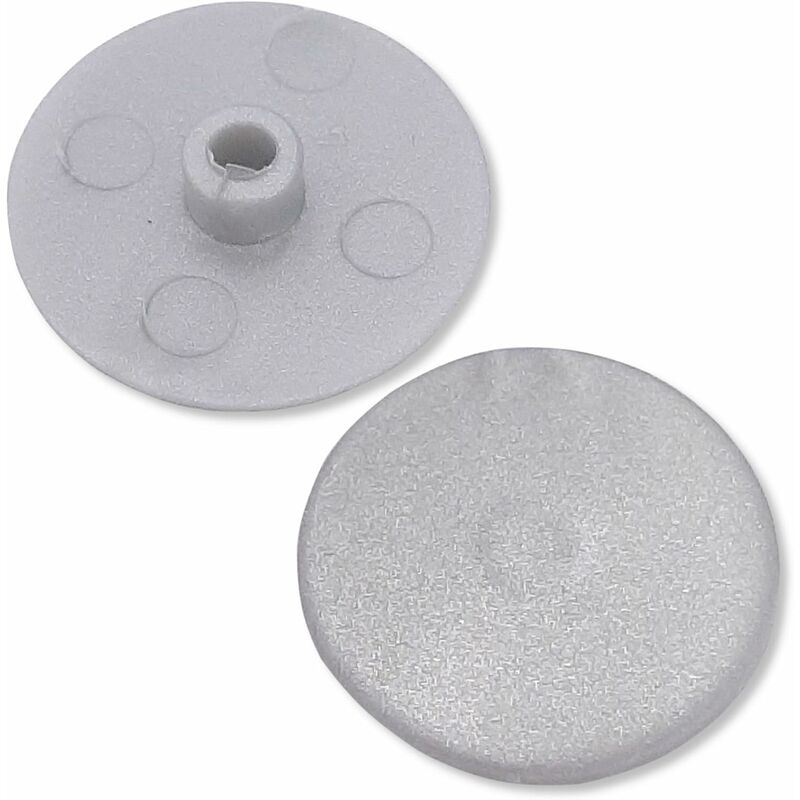 Cache vis en plastique gris (D/E/F) / Ø 42,4/48,3/60,3 mm
