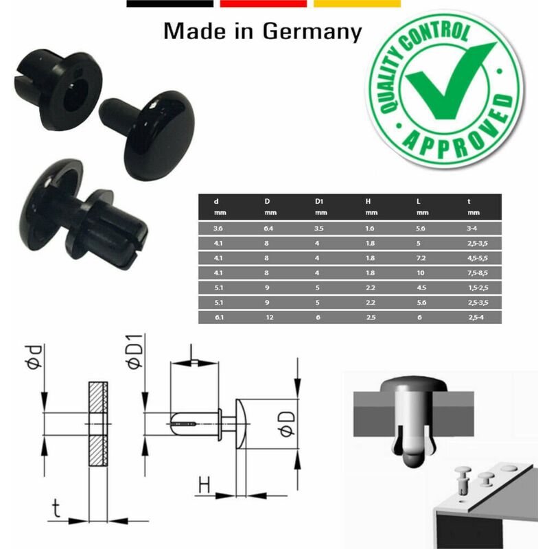 Lot De 50 Clips De Garniture Auto RYQ500070 - 17,4x9,5x6,5 Mm - Pour Pare-chocs, Passages De Roue - Compatible Land Rover