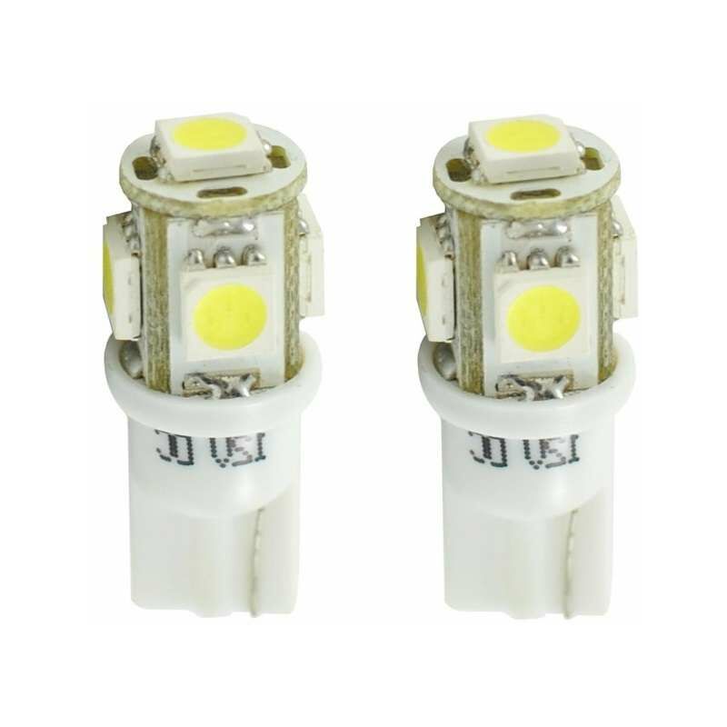 Lot De 2 Ampoules 12V 10W T13 – Clignotants Latéraux Voiture/moto – Culot W2.1x9.5d Transparent