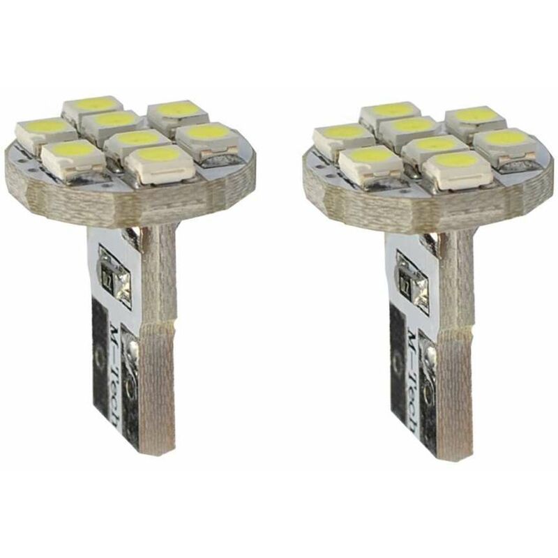 2 x AMPOULES W5W T10 24V - 5 LED SMD Blanches