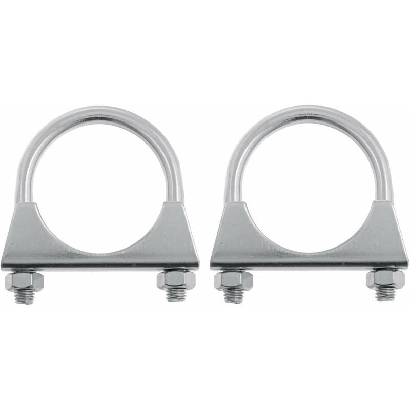 AUPROTEC Lot De 2 Colliers D'Échappement M10 – Diamètre 42 Mm, Acier Galvanisé, Réparation Échappement Universel Qualité Allemande