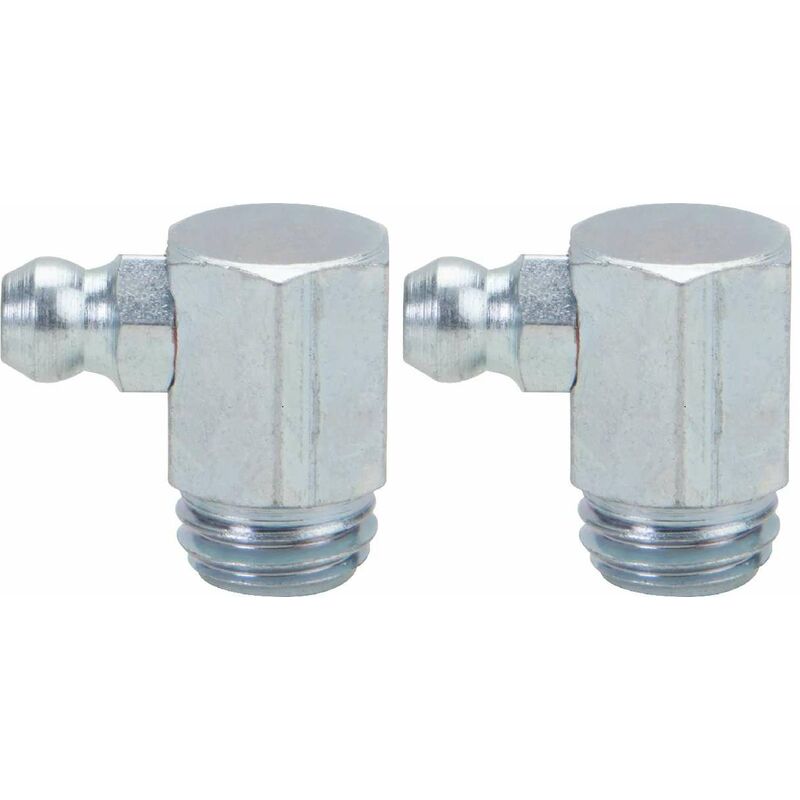 2 Graisseurs M7x1 Angle 180° - Pour Pompe à Graisse Manuelle Tracteur Et Engins Agricoles