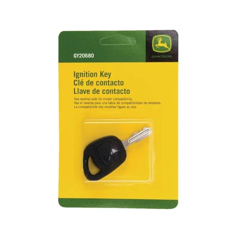 Clé de contact GY20680 compatible avec John Deere démarreur allumage interrupteur pelle tracteur tractopelle pelleteuse engin chantier