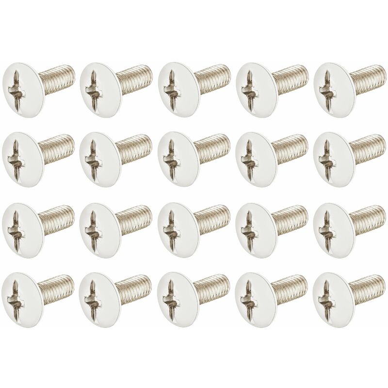M4 x 16mm Bois Vis Cruciforme Plat Tête Carbone Couleur Zinc Plaqué Vis