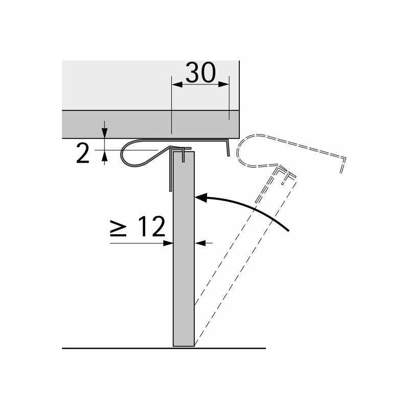 4x clip plinthe basse meuble cuisine acier chromé métal support connecteur  ressort fixation