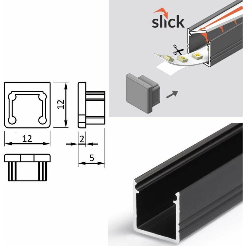 PATIKIL Bouchon De Protection En Silicone Pour Bande Lumineuse, Lot De