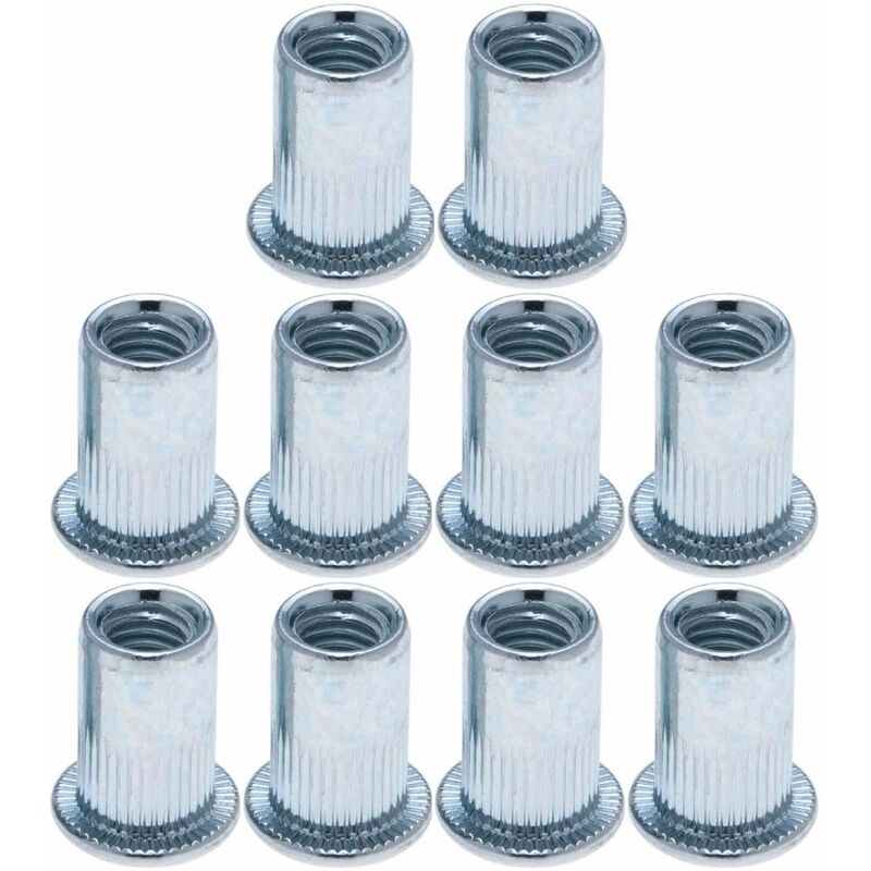 30 écrous En T Aveugles M6 X 8mm – Pour Assemblage Meuble Bois – Acier Carbone
