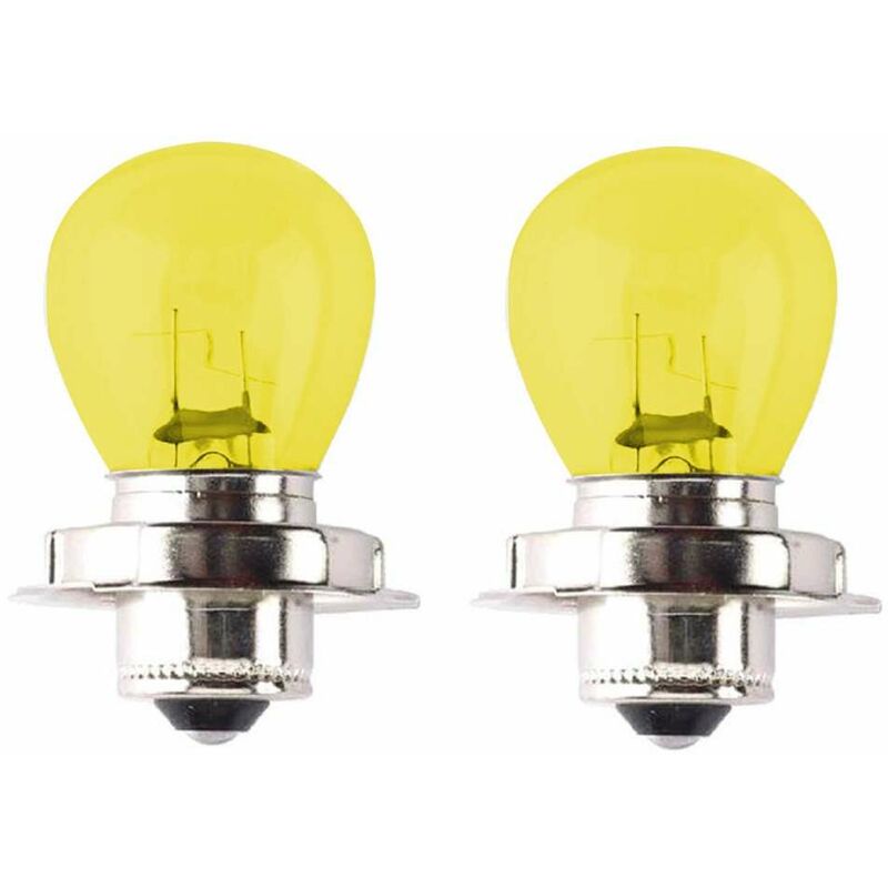 2x Ampoule 12V 35/35W BA20D jaune double filament moto tracteur