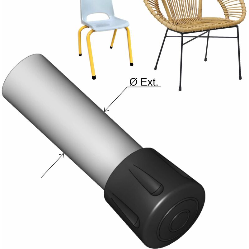 Embouts plastiques sabots tampons semelles pour chaises en bois
