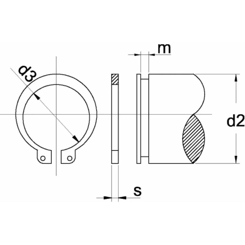 Lot De 20 Circlips Externes En Acier 65Mn - 50 à 62 Mm - Épaisseur 2 Mm - Pour Voiture, Roulements, Soupapes