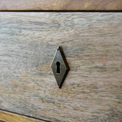 Lot De 8 Anciennes Entrées De Clé Pour Meuble - Laiton - Style Art Déco - Antiquité